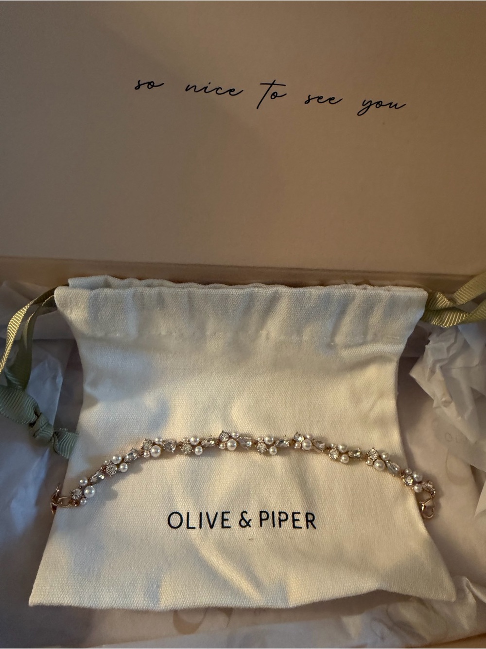 Rose Gold Pearl Flower Bracelet - White Pearls